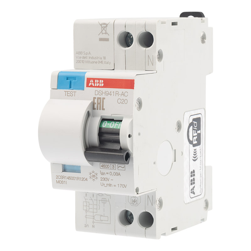 Автоматический выключатель дифференциального тока 2P 20А 30mA 4,5кА 230В (АВДТ) DSH941R AC-C20/0,03 ABB 